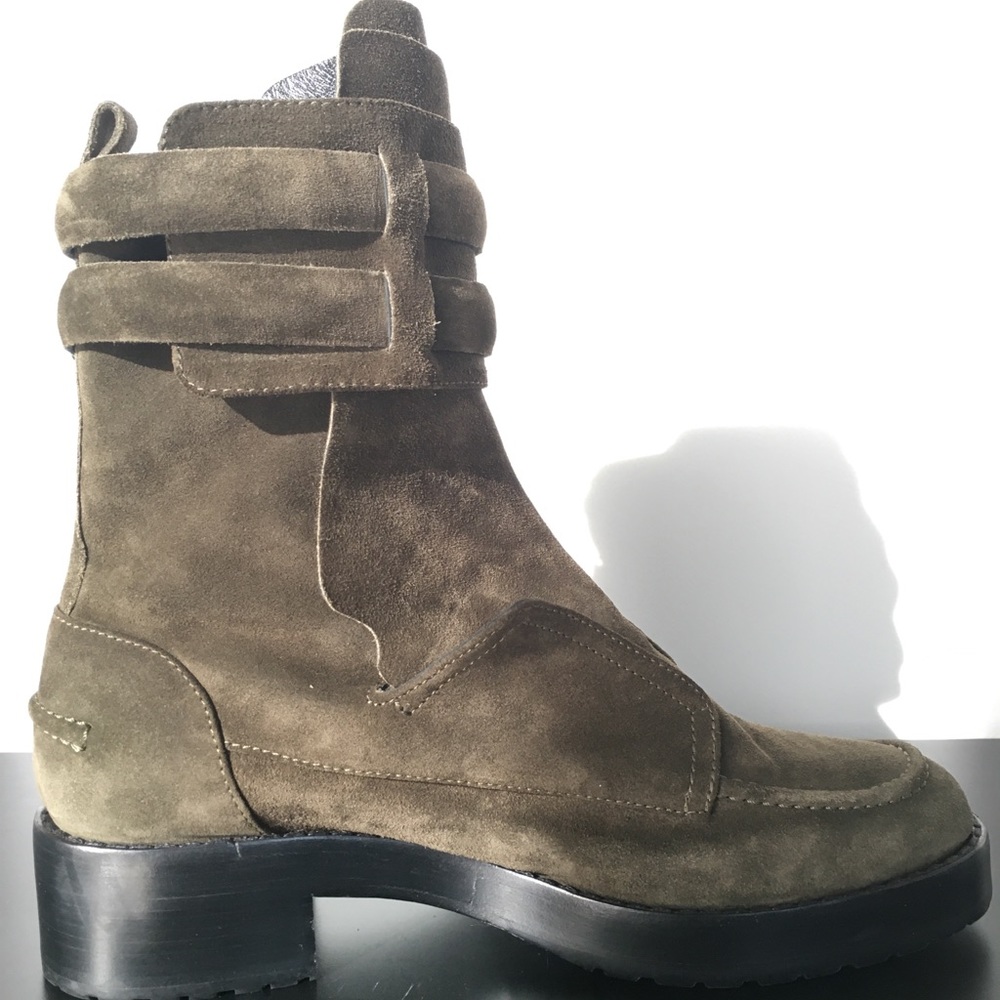Balenciaga women’s green suede combat boots 40 - Picture 6 of 8